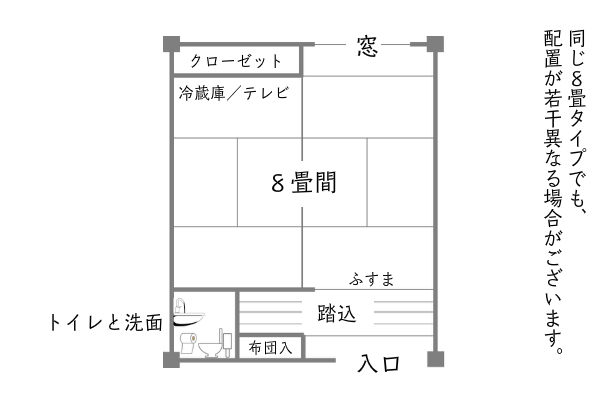 和室8畳見取り図
