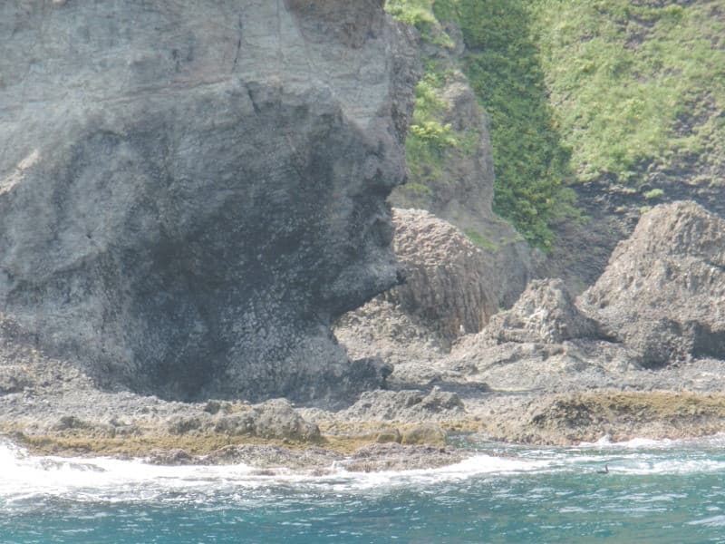 ゴリラの横顔の奇岩